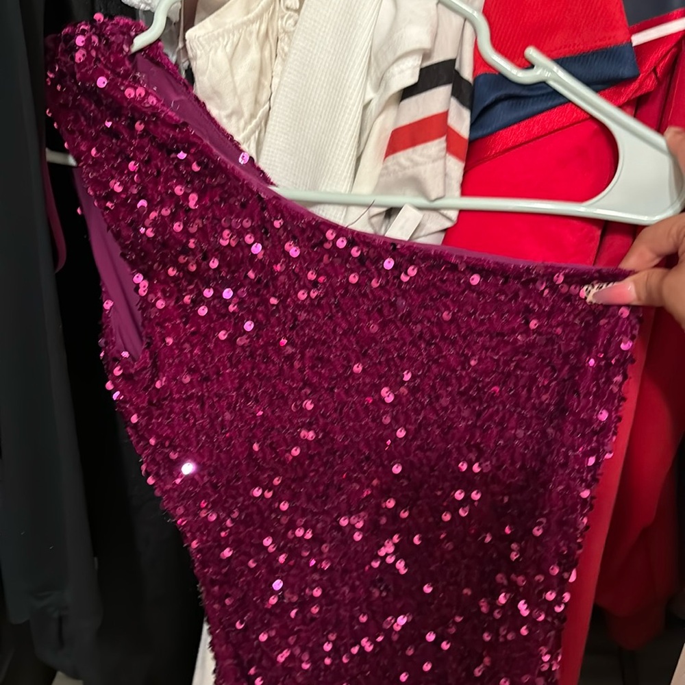 Pink sequin dress from Lucy in the sky